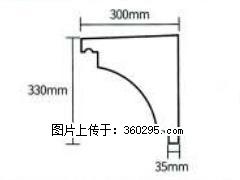产品分解图型 - 檐口线，型号：SX311-YK-2，规格：300x330mm(2) - 巴音郭楞三象EPS建材 bygl.sx311.cc